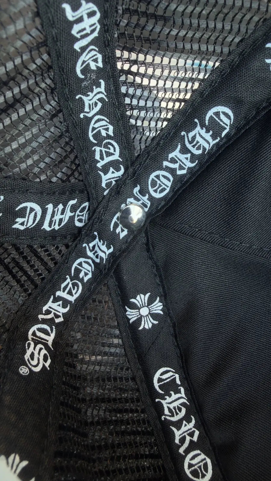 Chrome Hearts Triple Cross Cemetery Trucker Hat Black Chrome Hearts