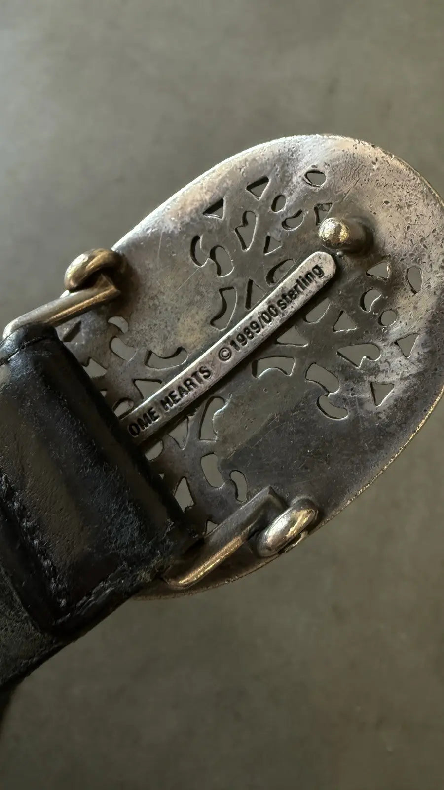 Chrome Hearts Oval Buckle Leather Belt