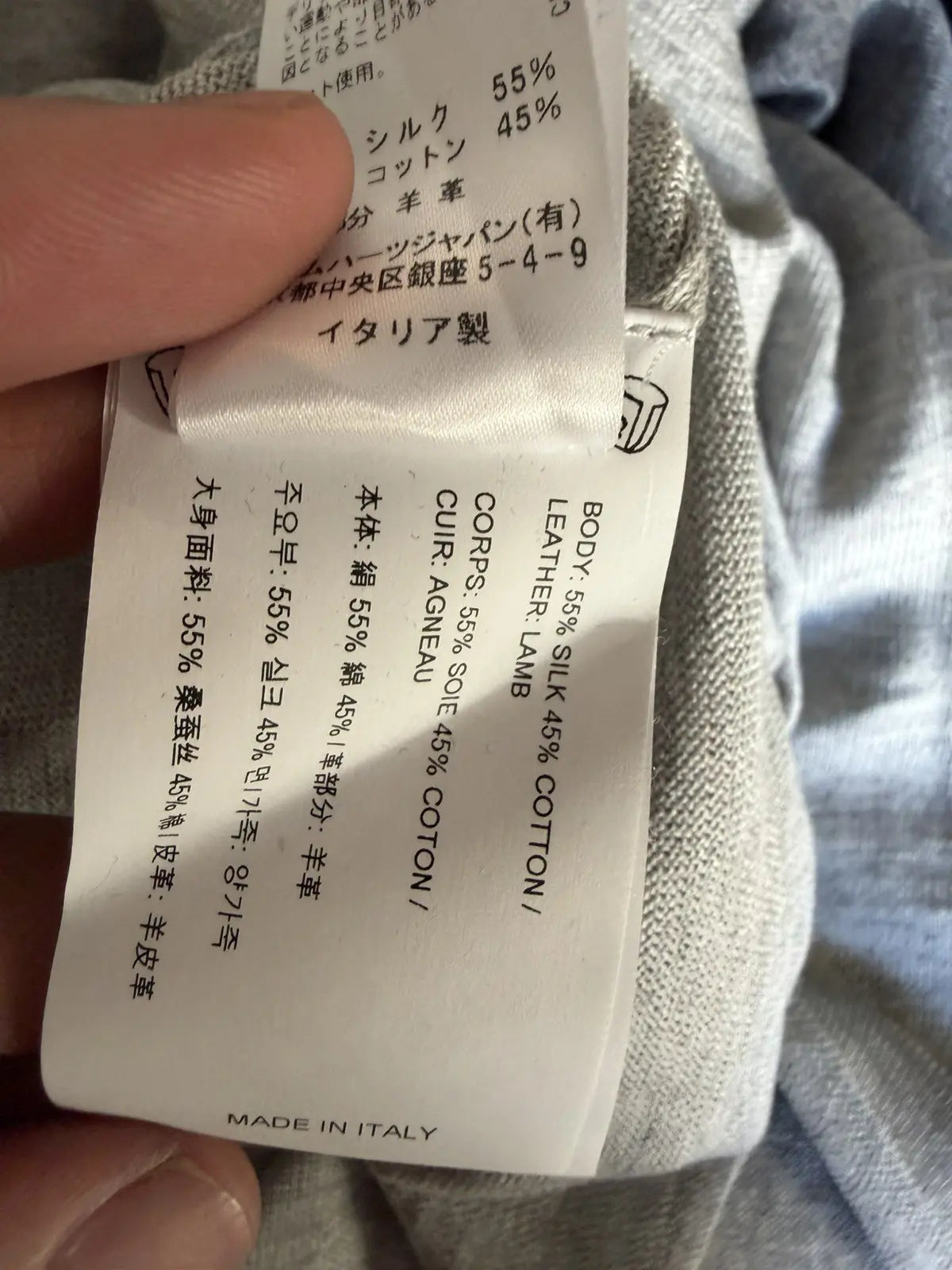 Chrome Hearts Cross Patch Silk Raglan Long Sleeve Tee