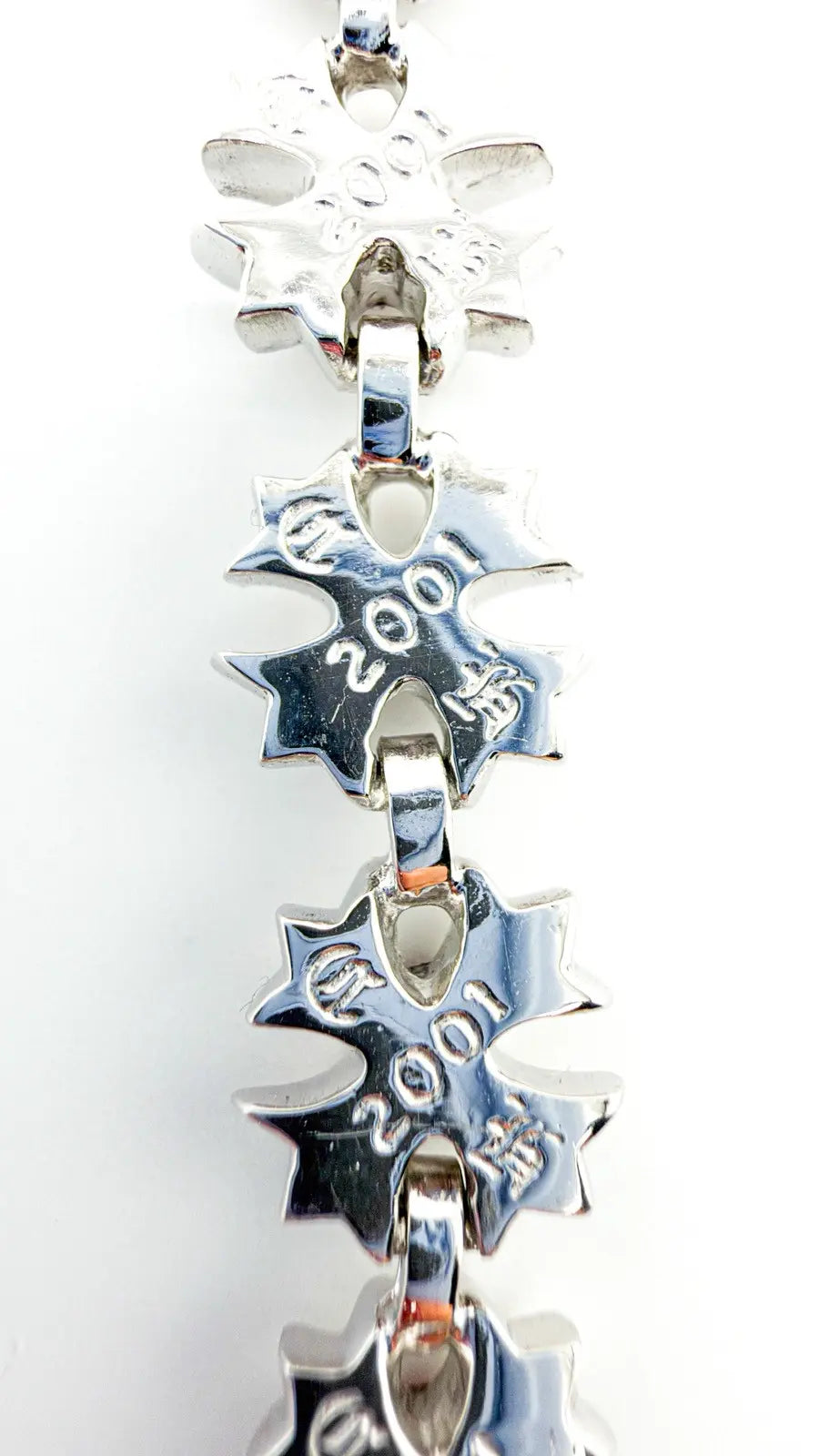 Chrome Hearts 18K White Gold Tiny Plus Link Bracelet Chrome Hearts