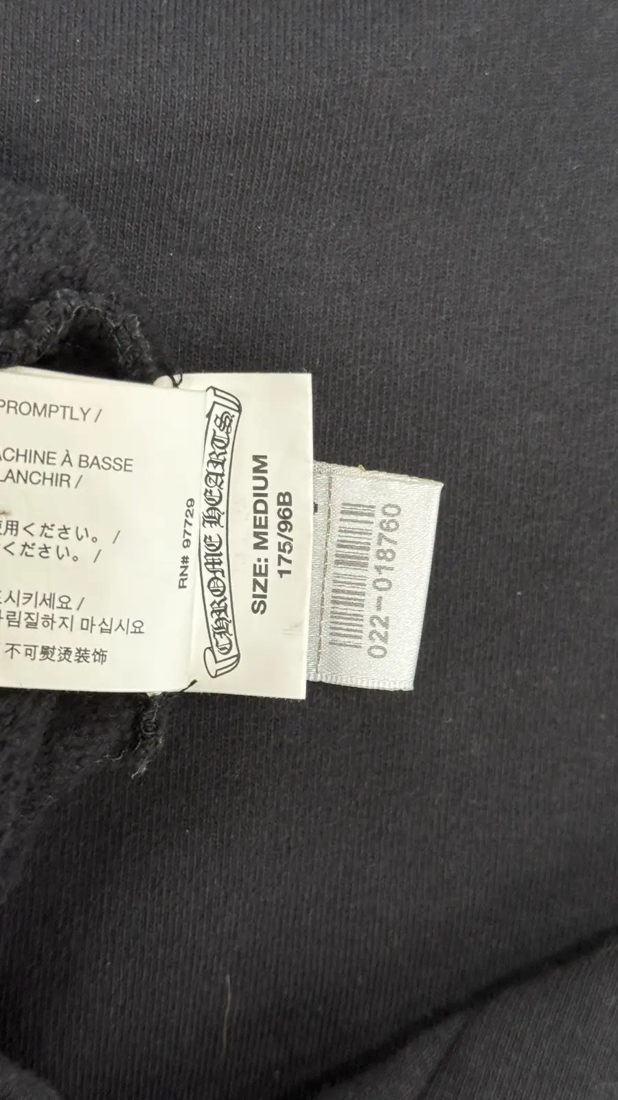 Chrome Hearts Letters Sleeve Fleece Zip Up Hoodie