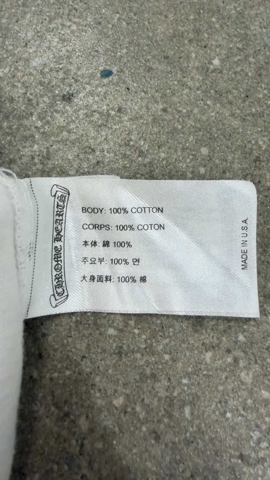 Chrome Hearts Triple Cross Horseshoe Logo Pocket T-Shirt