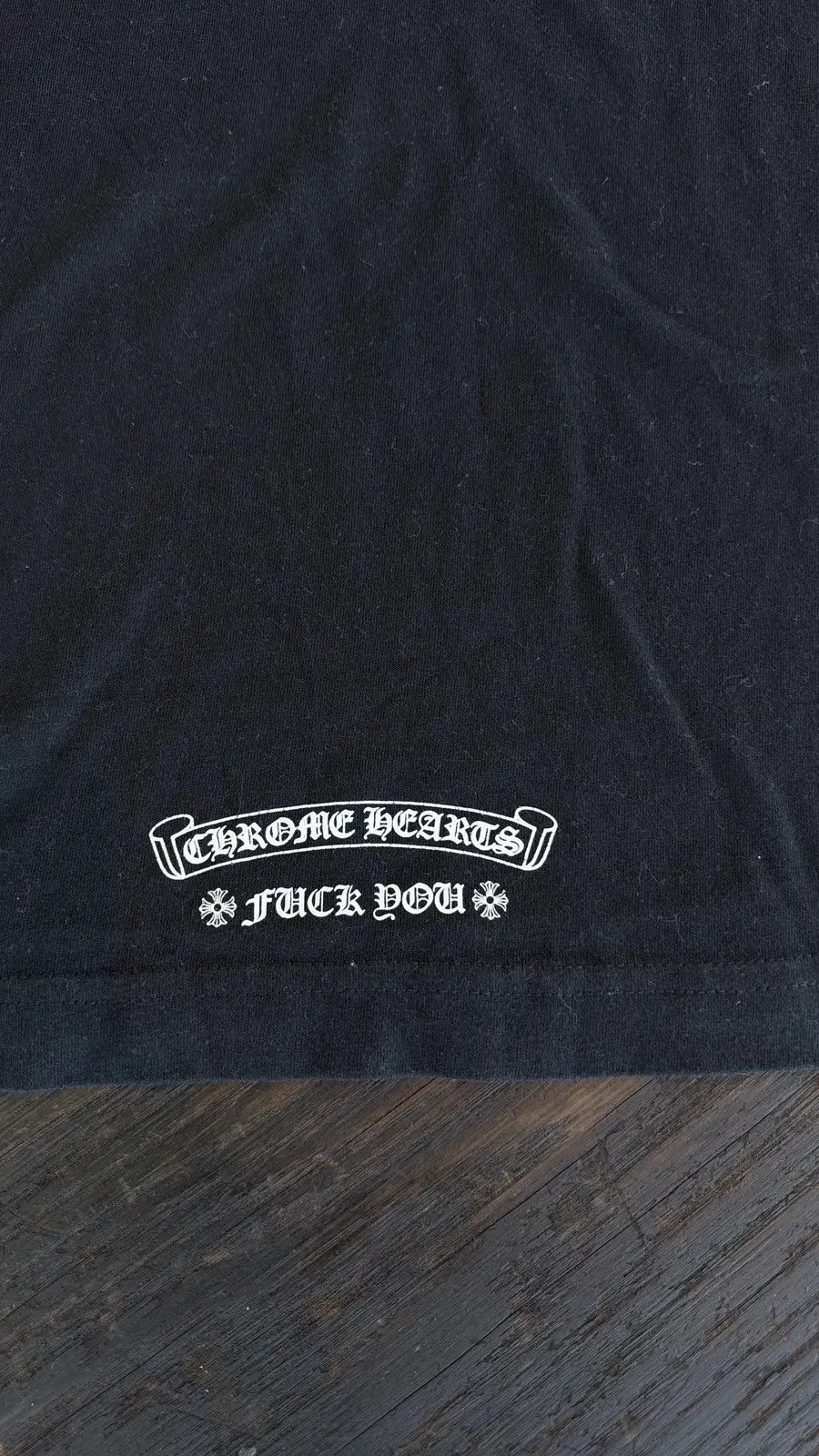 Chrome Hearts Black Scroll Logo Long Sleeve T-Shirt Size L Chrome Hearts