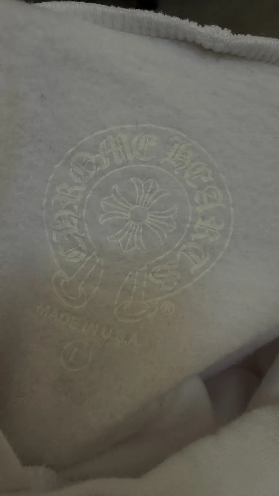 CHROME HEARTS Horseshoe Logo Hoodie Print White