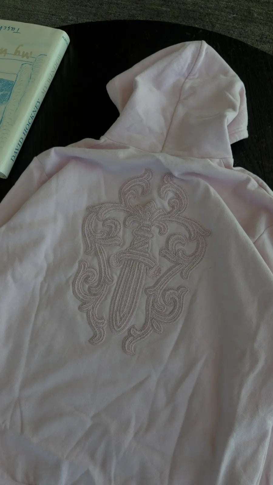 Chrome Hearts Pink Vine Dagger Beaded Hoodie Chrome Hearts