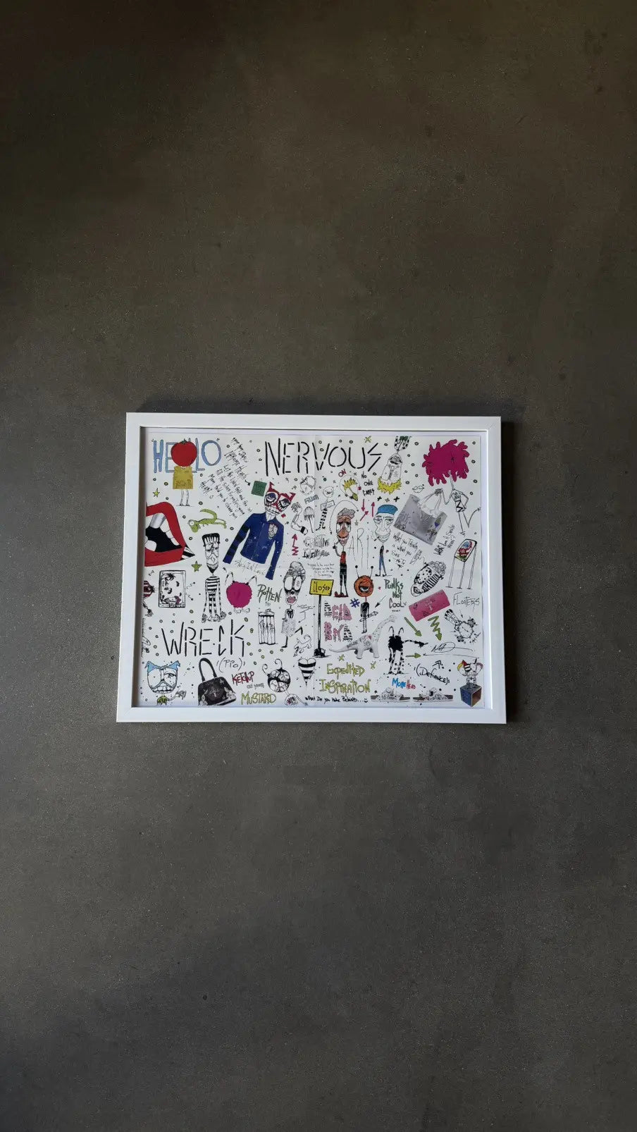 Chrome Hearts Matty Boy Doodling Poster with Frame