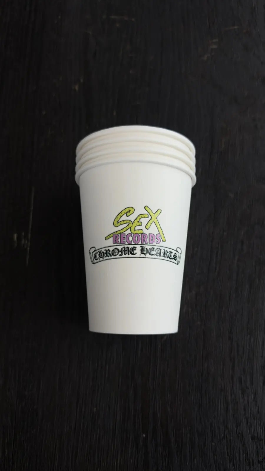 Chrome Hearts x Matty Boy "Sex Records" Styrofoam Cup Chrome Hearts