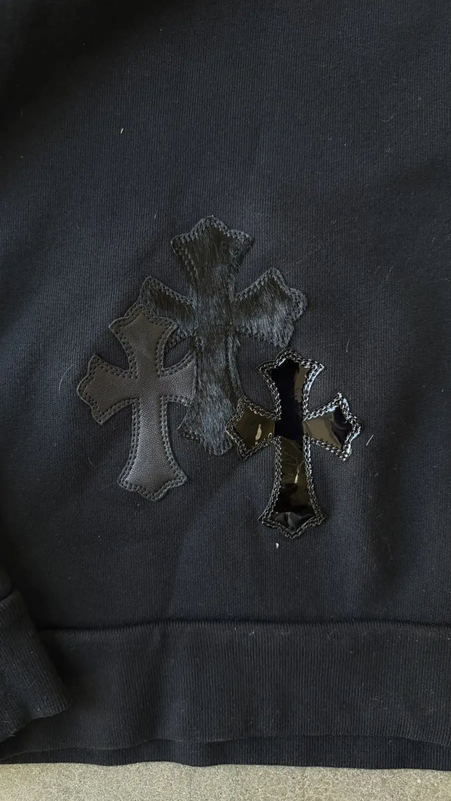 Chrome Hearts Cross Patch Quarter Zip Sweatshirt