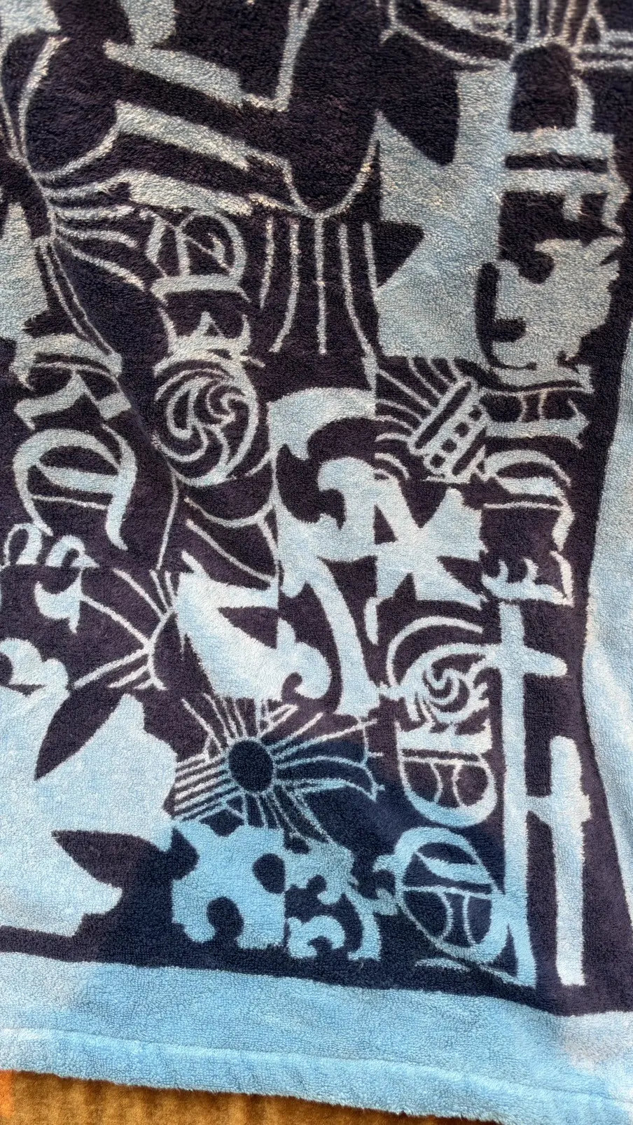 Chrome Hearts Multi Logo Jacquard Beach Towel Chrome Hearts
