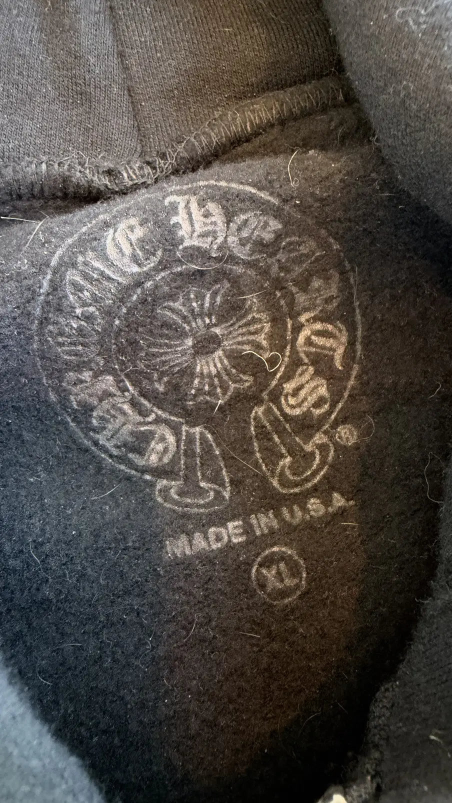 Chrome Hearts Horseshoe Floral Cross-Sleeve Zip-Up Hoodie Size XL Chrome Hearts