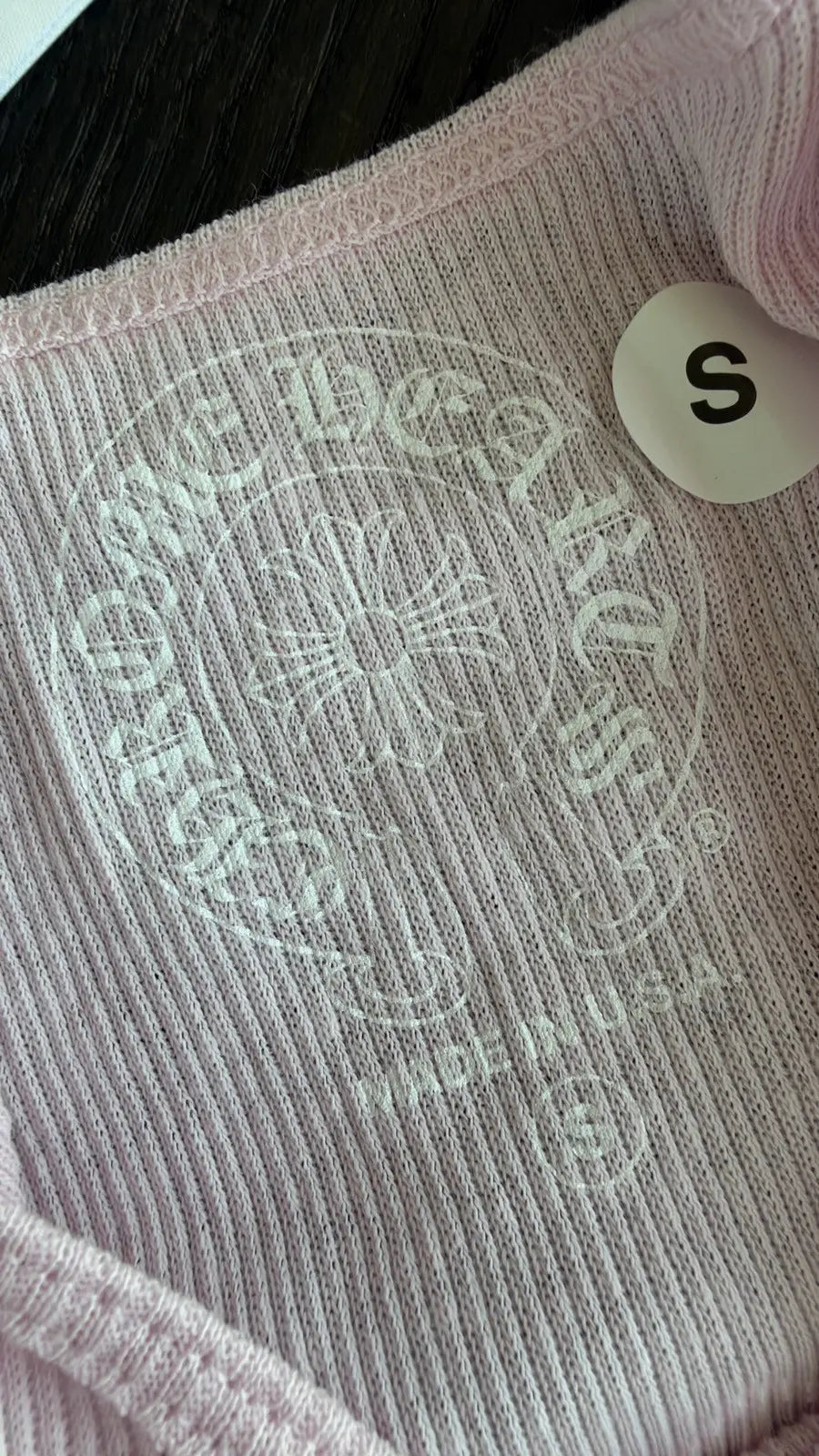 Chrome Hearts Pink T-Bar Script Rib Tank Top Size S Chrome Hearts