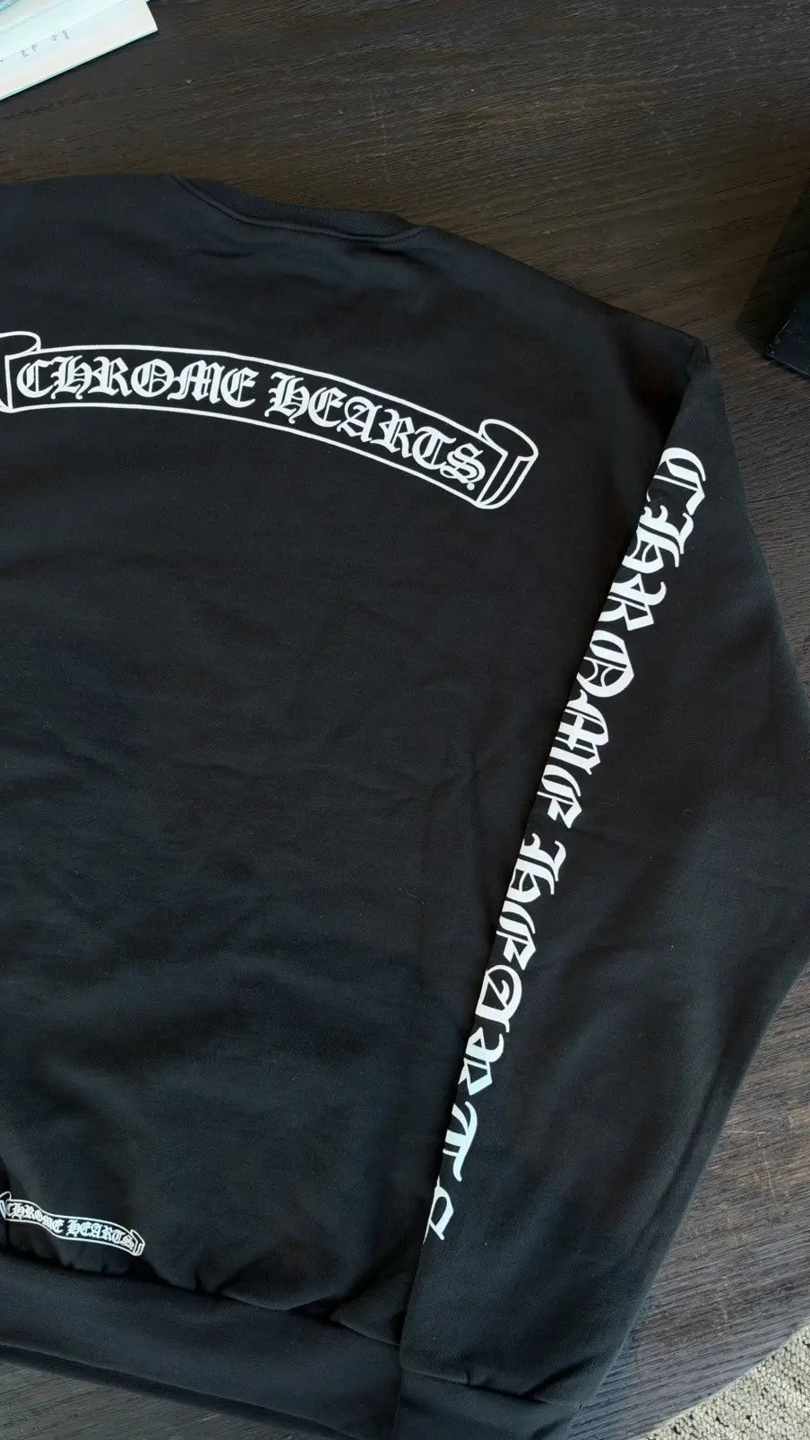 Chrome Hearts Scroll Logo Crewneck Sweatshirt Size M Chrome Hearts