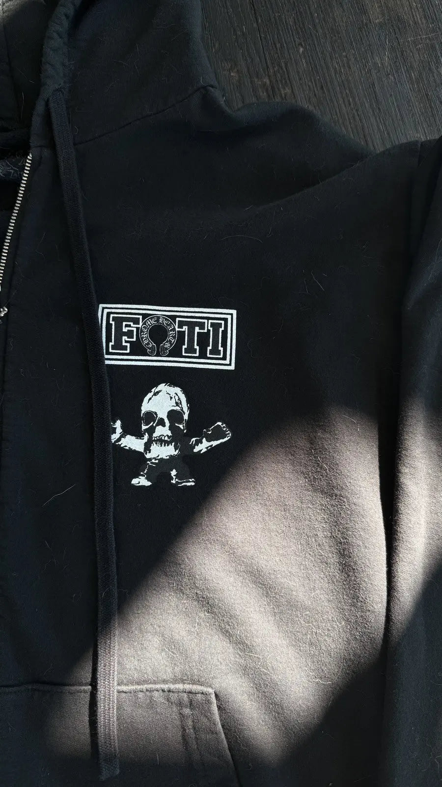 Chrome Hearts Black Multi FOTI Tic Tac Toe Zip Up Chrome Hearts