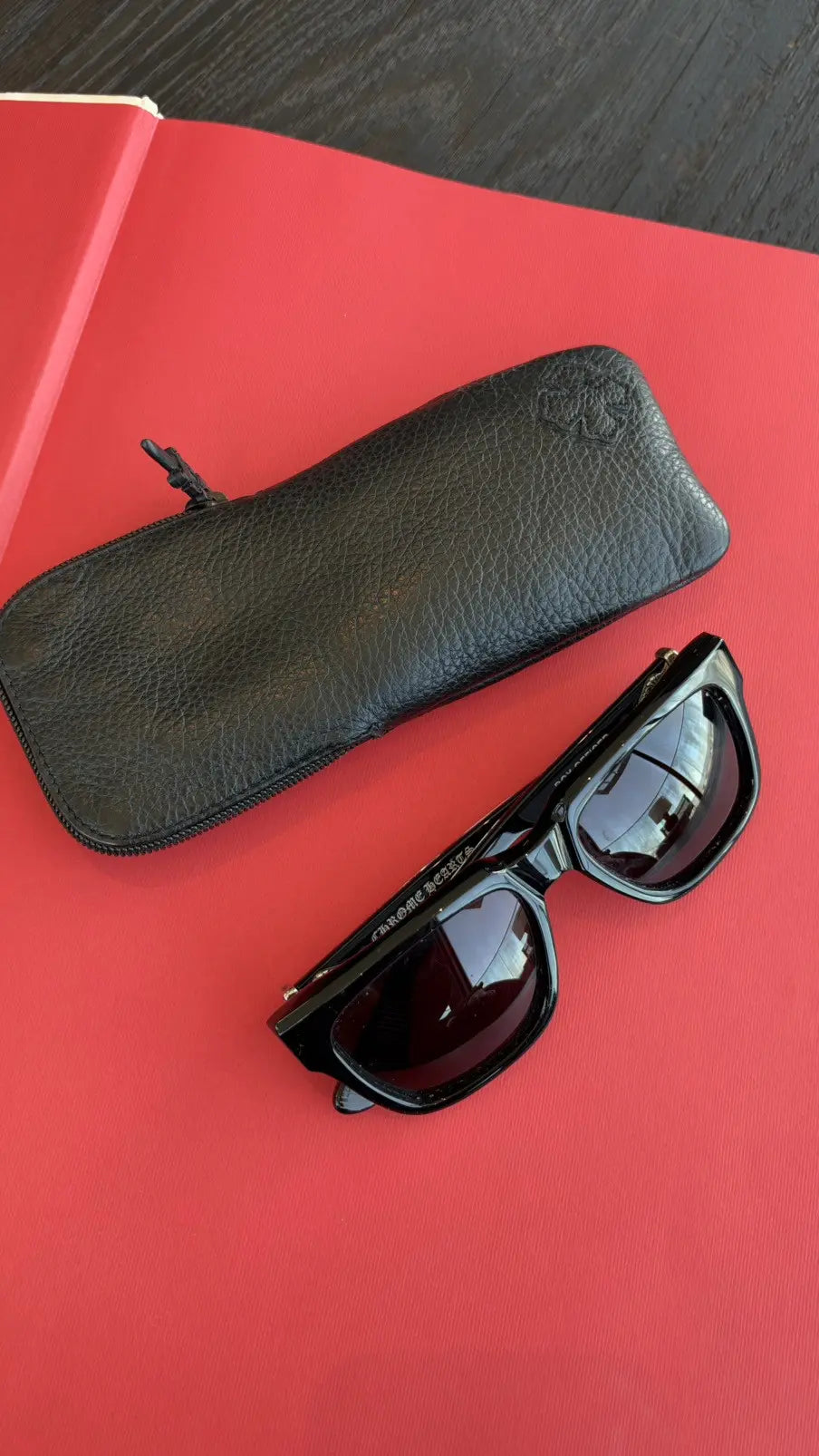 Chrome Hearts Box Officer Black Rectangle-Frame Sunglasses Chrome Hearts