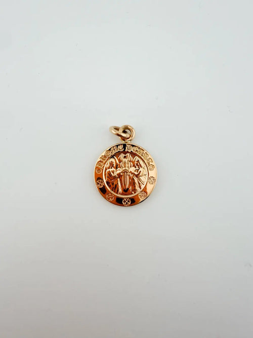 Chrome Hearts 22k Gold Angle Medal Necklace Chrome Hearts
