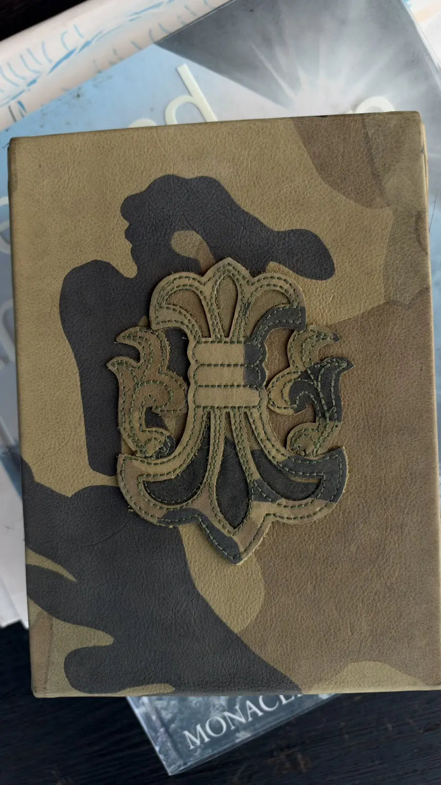 Chrome Hearts Camouflage Leather Glasses Case Chrome Hearts