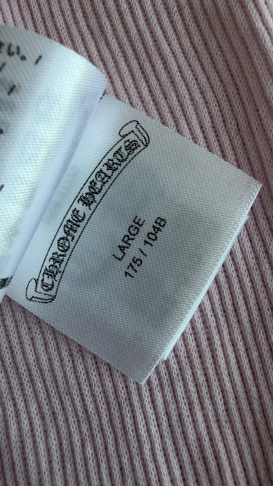 Chrome Hearts Pink T-Bar Script Rib Tank Top Size L Chrome Hearts