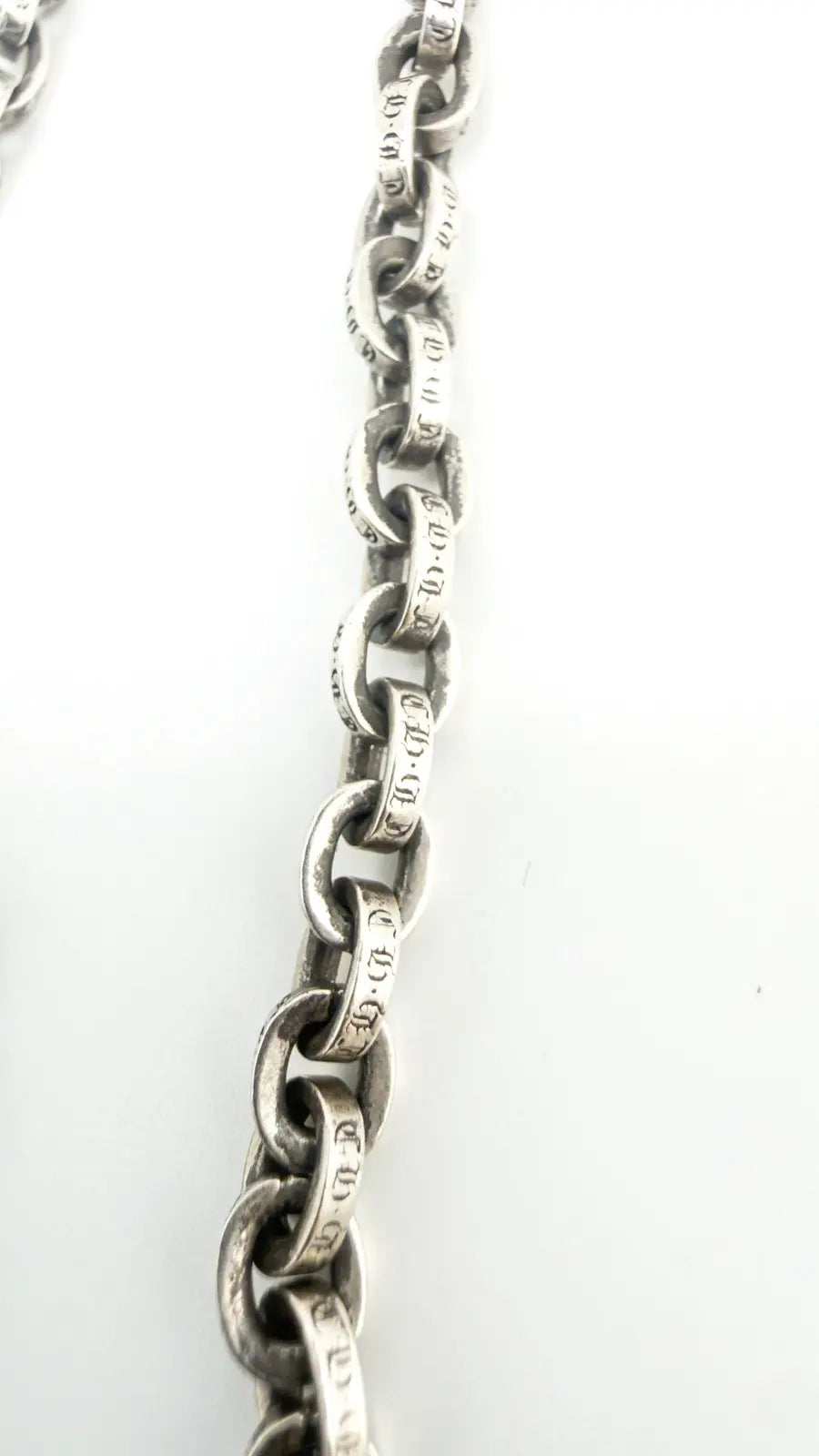Chrome Hearts Sterling Silver Paper Chain Necklace Chrome Hearts