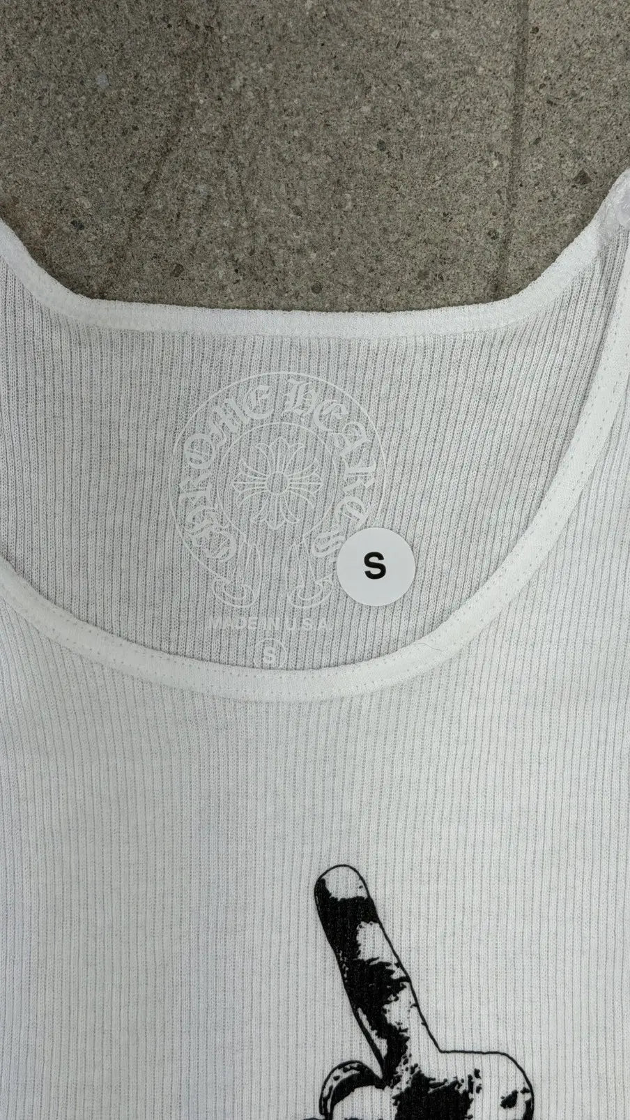 Chrome Hearts Richard Stark Middle Finger Tank Top