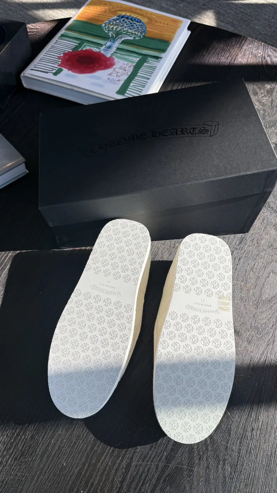 Chrome Hearts White Corduroy Dagger Loafers Chrome Hearts