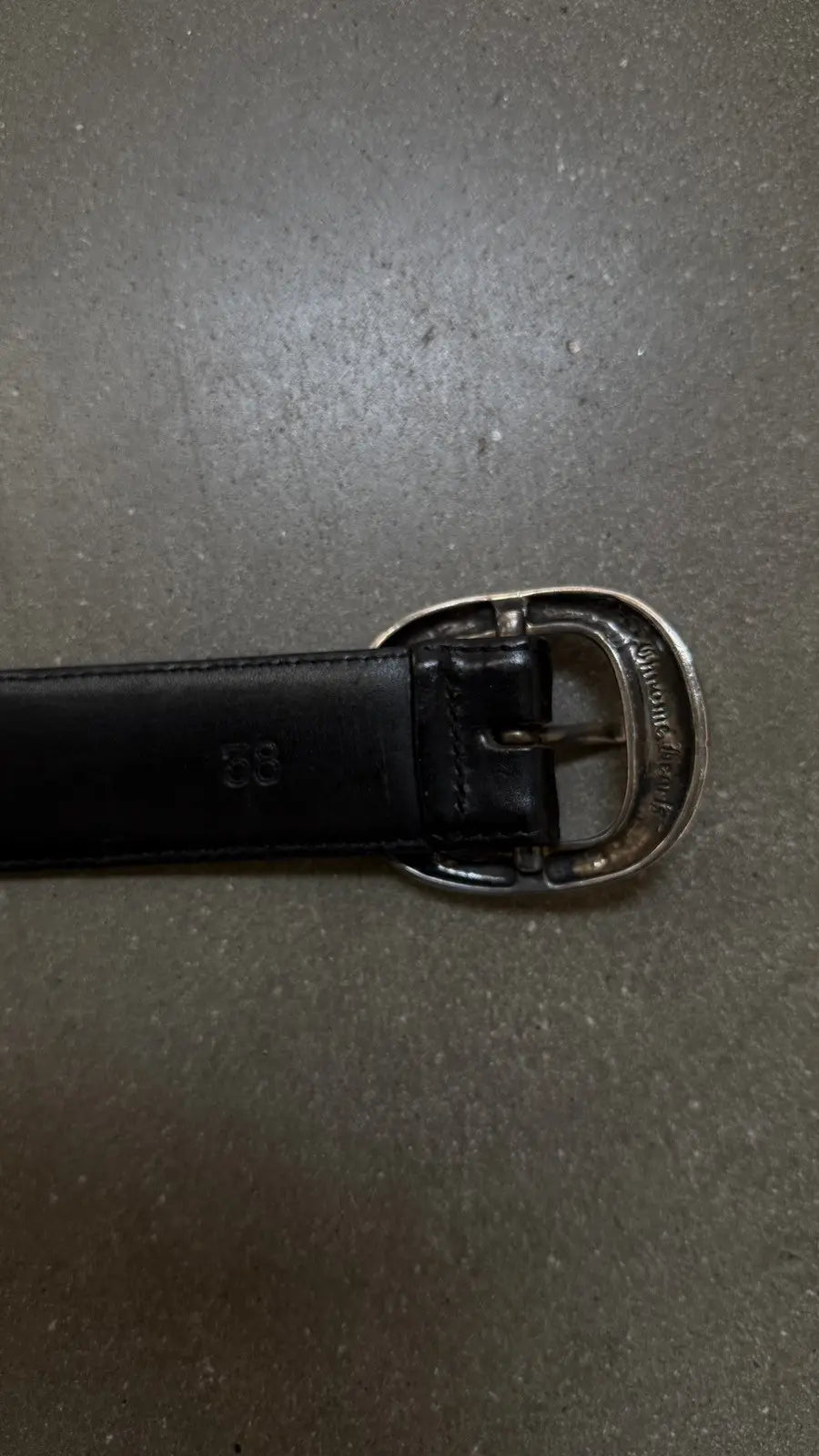 Chrome Hearts Black Leather Gunslinger Belt