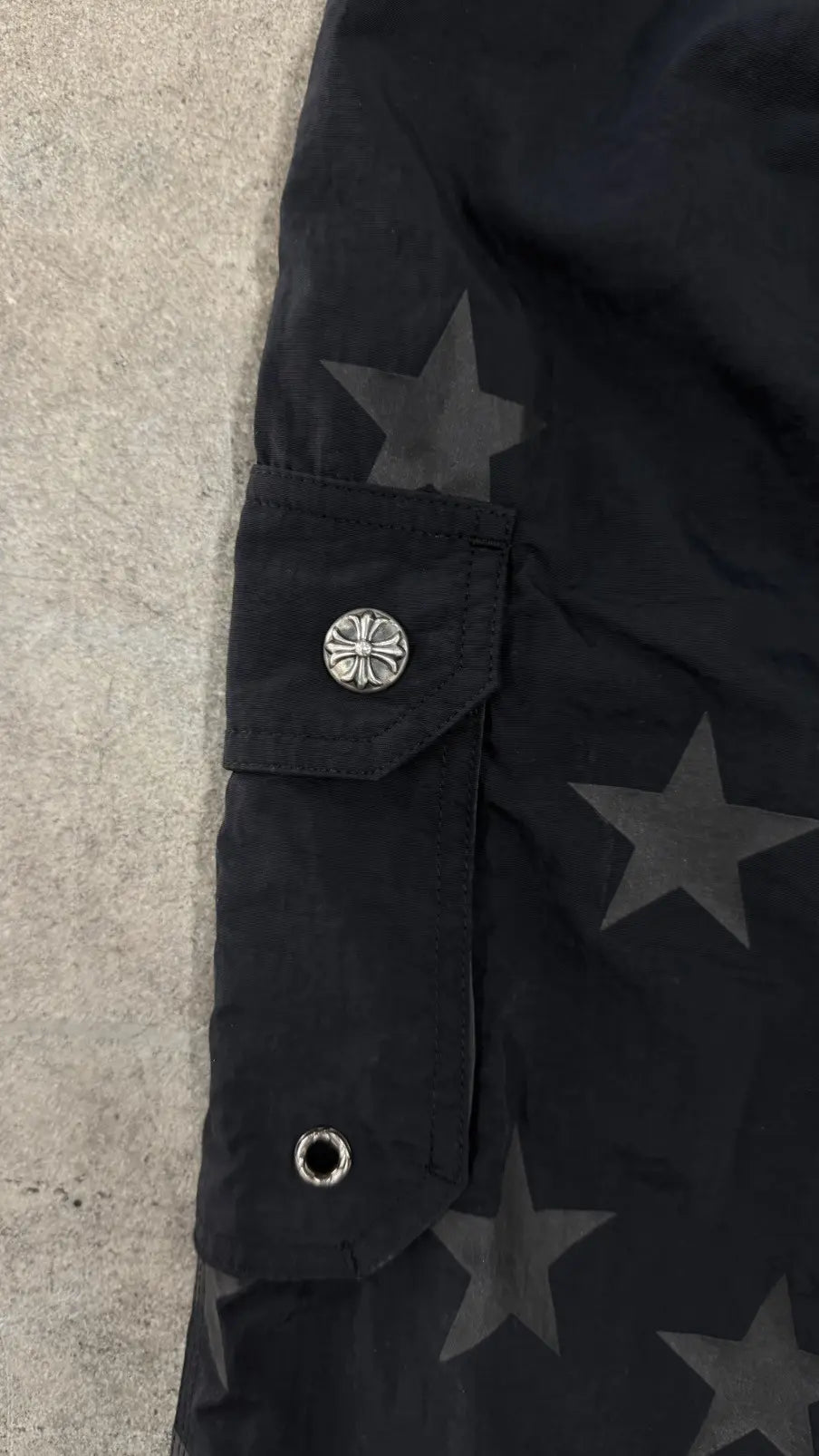 Chrome Hearts Black Star Cross Patch Swimshorts