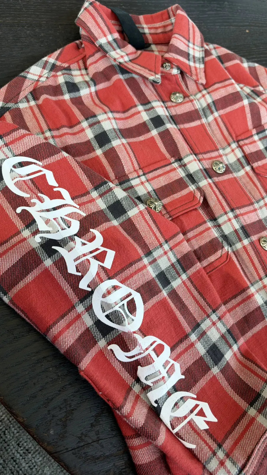 Chrome Hearts Work Dog Flannel Shirt Jacket Size XS Chrome Hearts