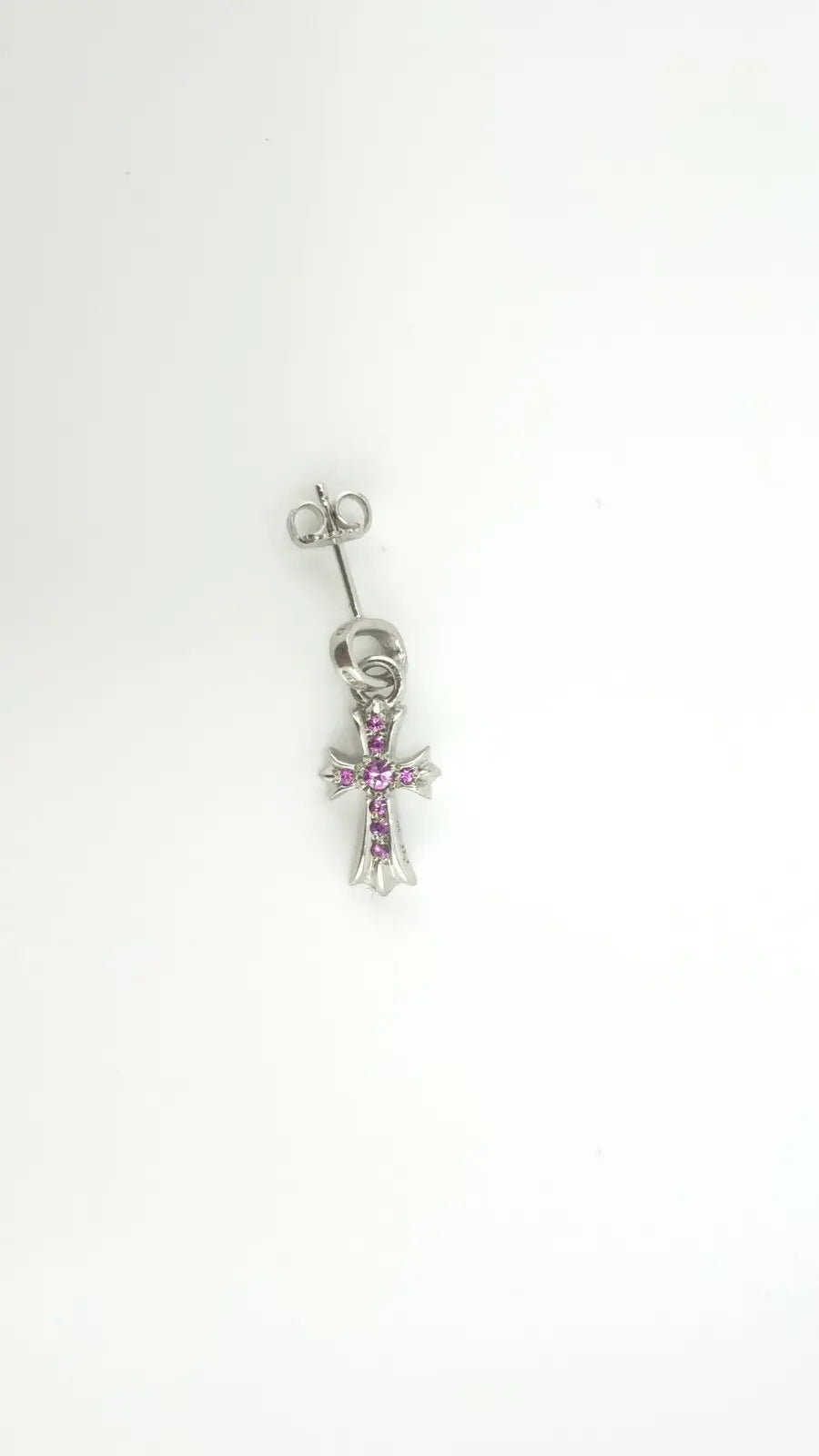 Chrome Hearts White Gold Pink Sapphire Earring