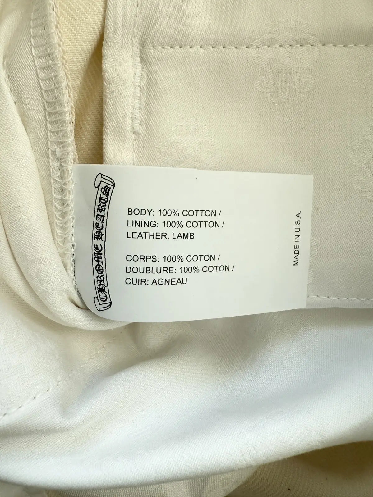 Chrome Hearts Wide Leg Pants with Leather Strap