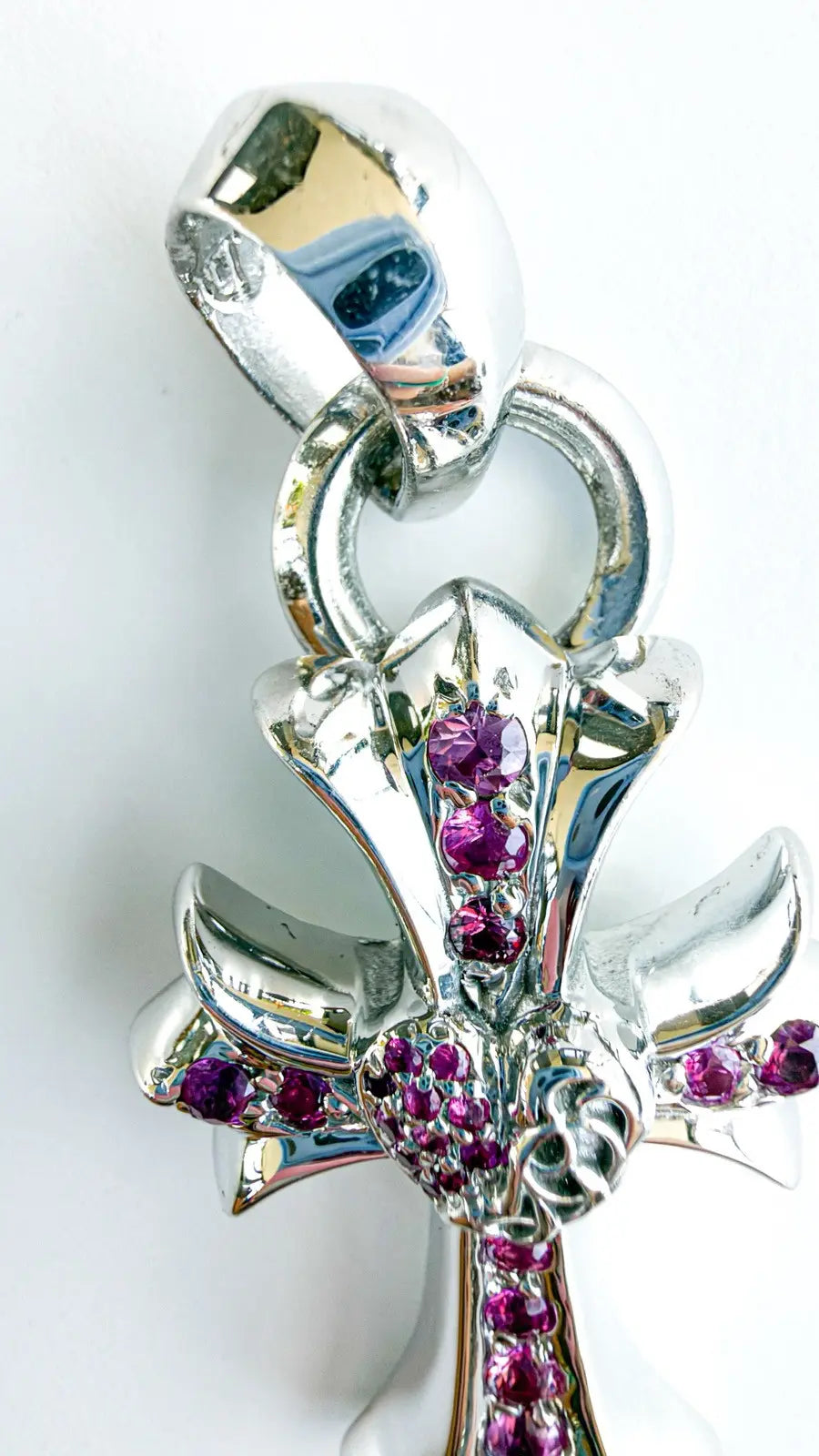 Chrome Hearts Ruby Baby Fat Cross Charm Chrome Hearts