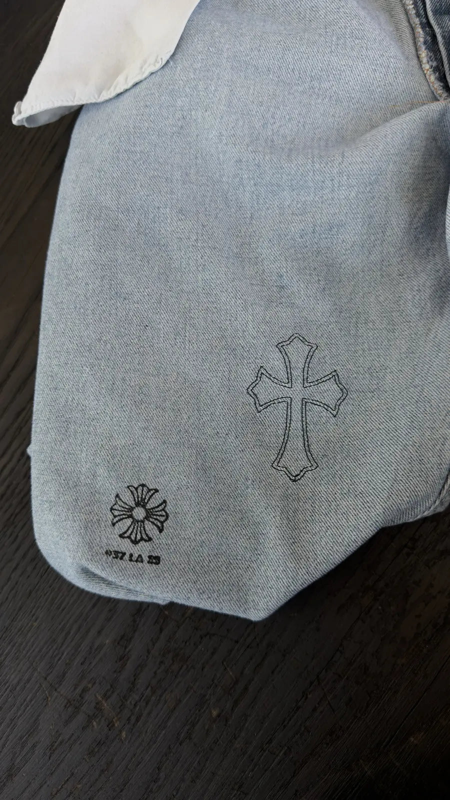 Chrome Hearts Levi Cross Patch Jeans Chrome Hearts