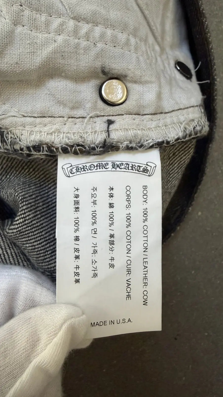 Chrome Hearts LEVI'S Black Denim "GOLD CROSSES"