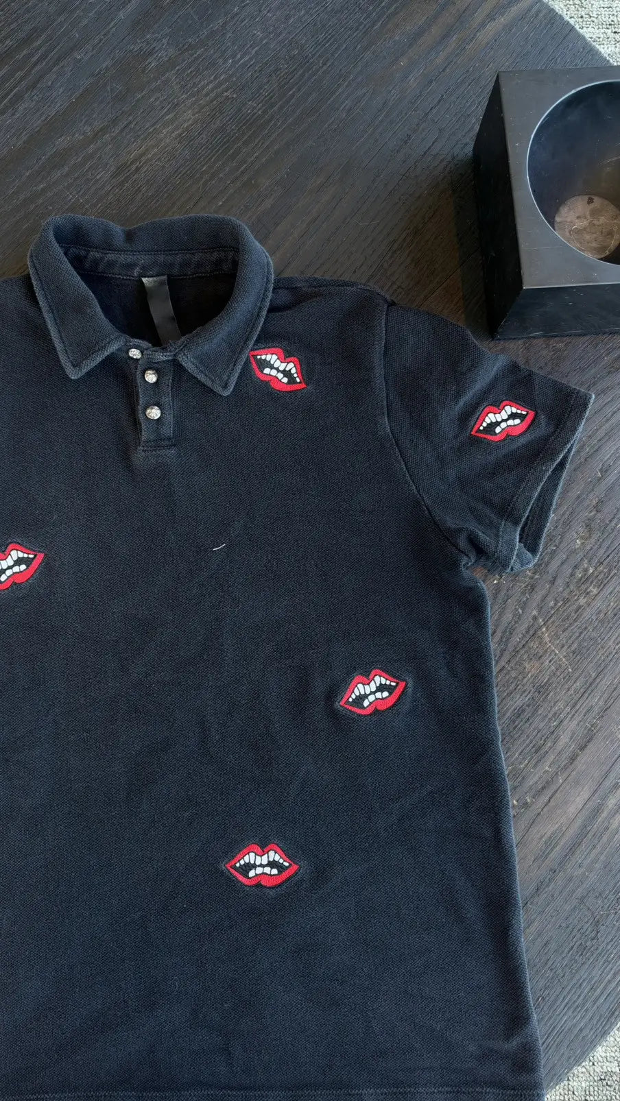 Chrome Hearts x Matty Boy "Chomper" Lips Polo Shirt Size L Chrome Hearts
