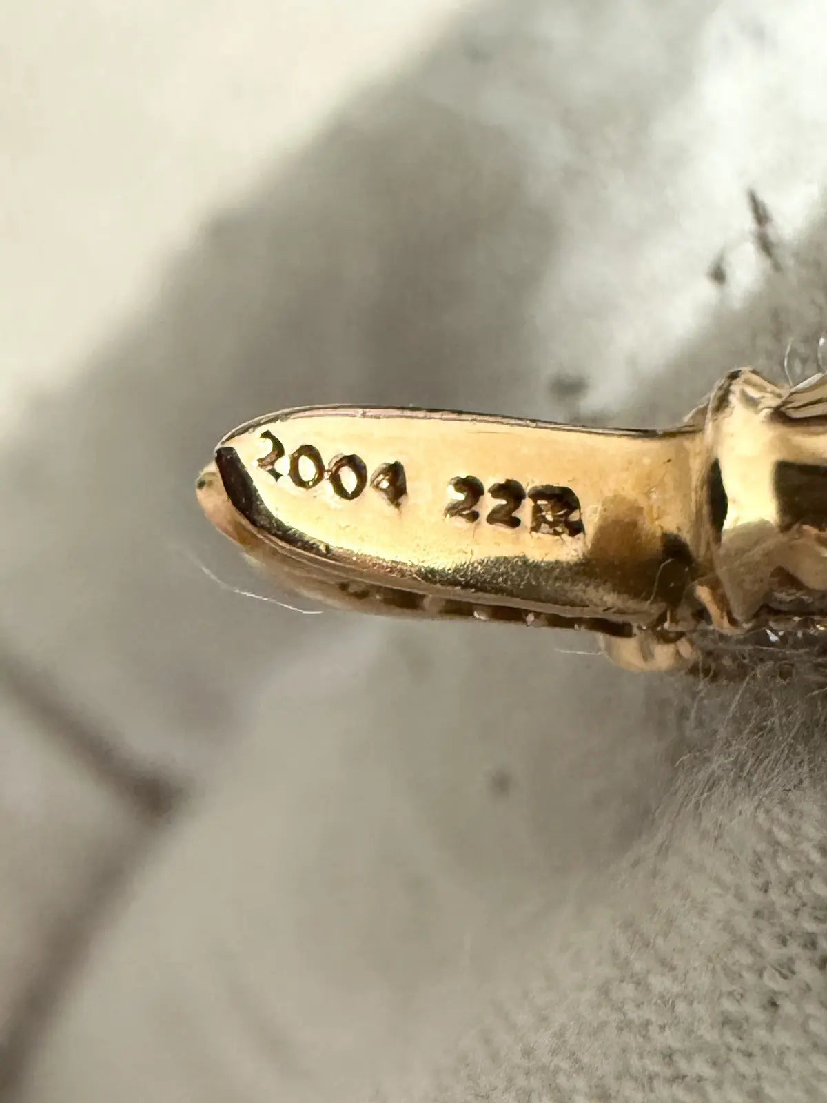 Chrome Hearts 22k Gold Diamonds Babyfat Pendant