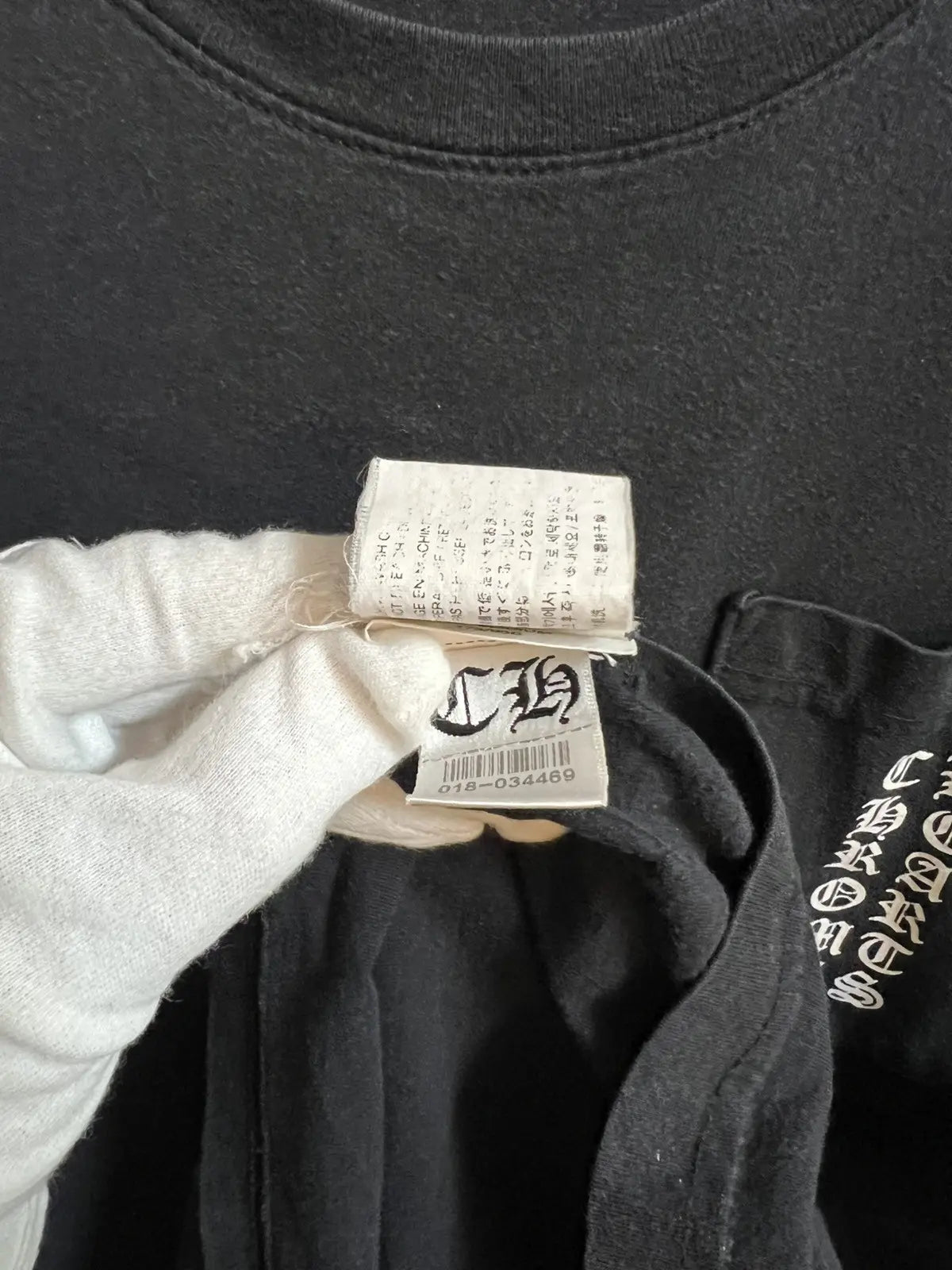 Chrome Hearts Fuck You Eye Chart Scripts Pocket Tee