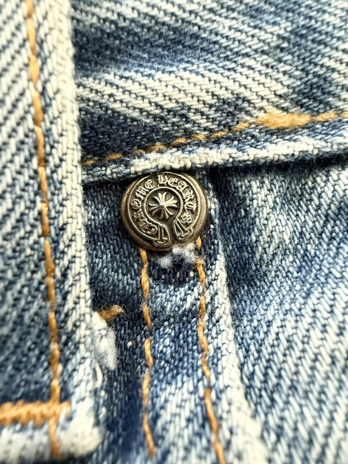 Chrome Hearts Orange Star Patch Levis Jeans