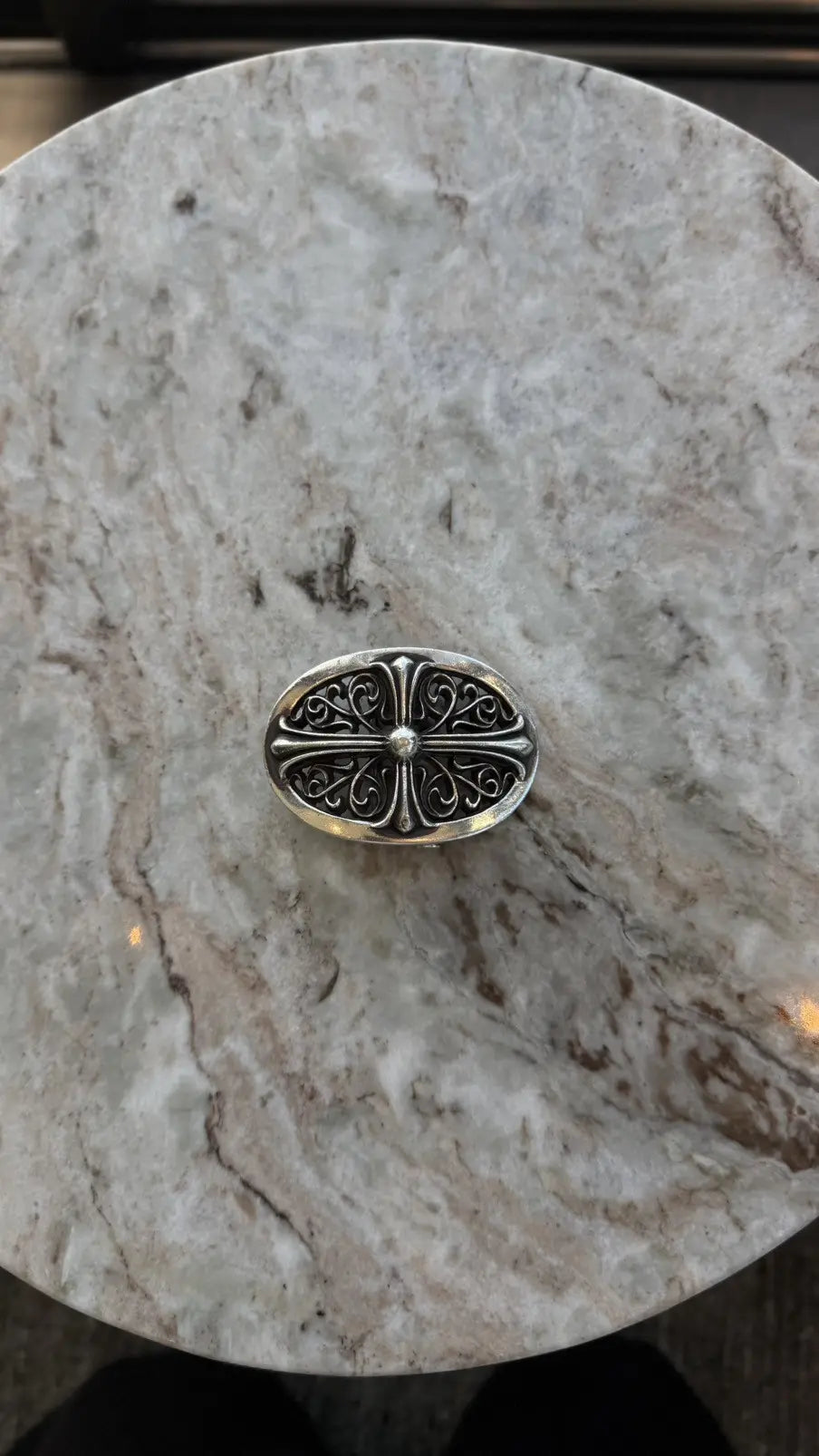 Chrome Hearts Oval Cross Belt Buckle Chrome Hearts