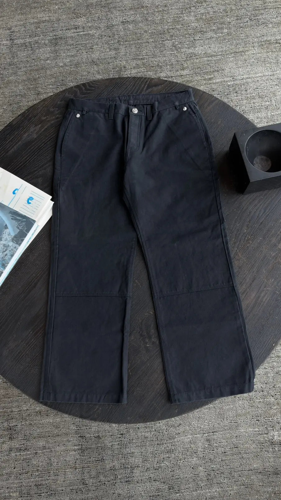 Chrome Hearts Black Back Cross-Patch Carpenter Pants Size 36 Chrome Hearts
