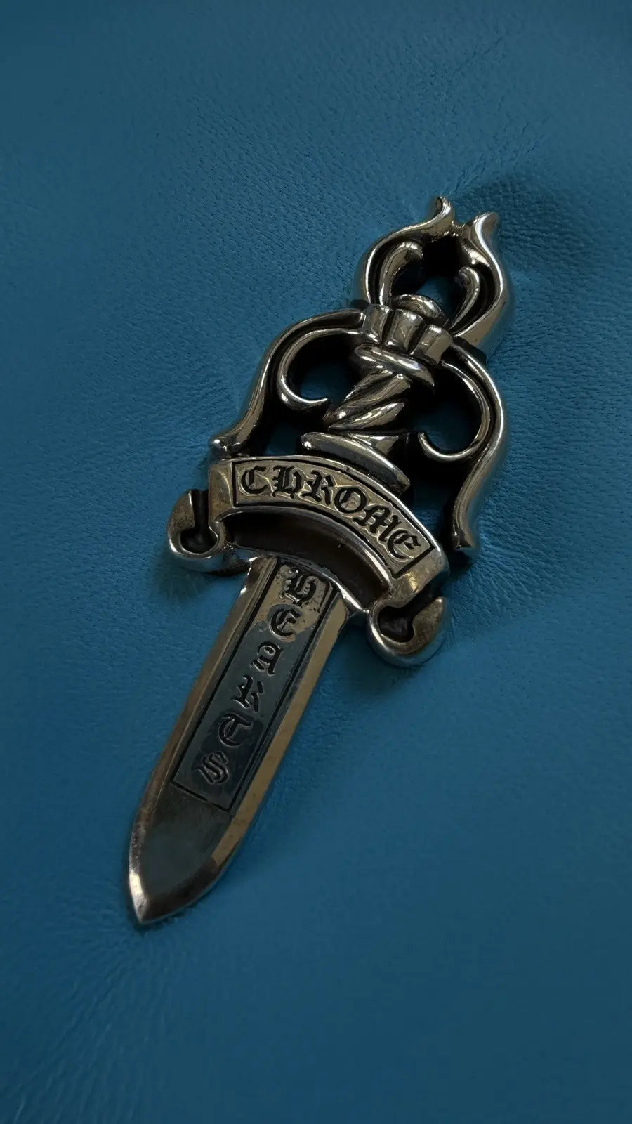 Chrome Hearts Silver Blue Dagger Chicken Nugget Bag
