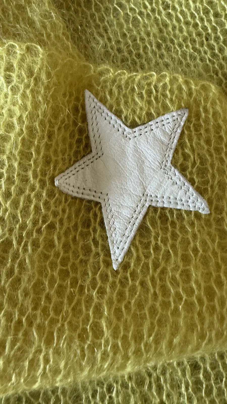 Chrome Hearts Yellow/White Mohair Sweater