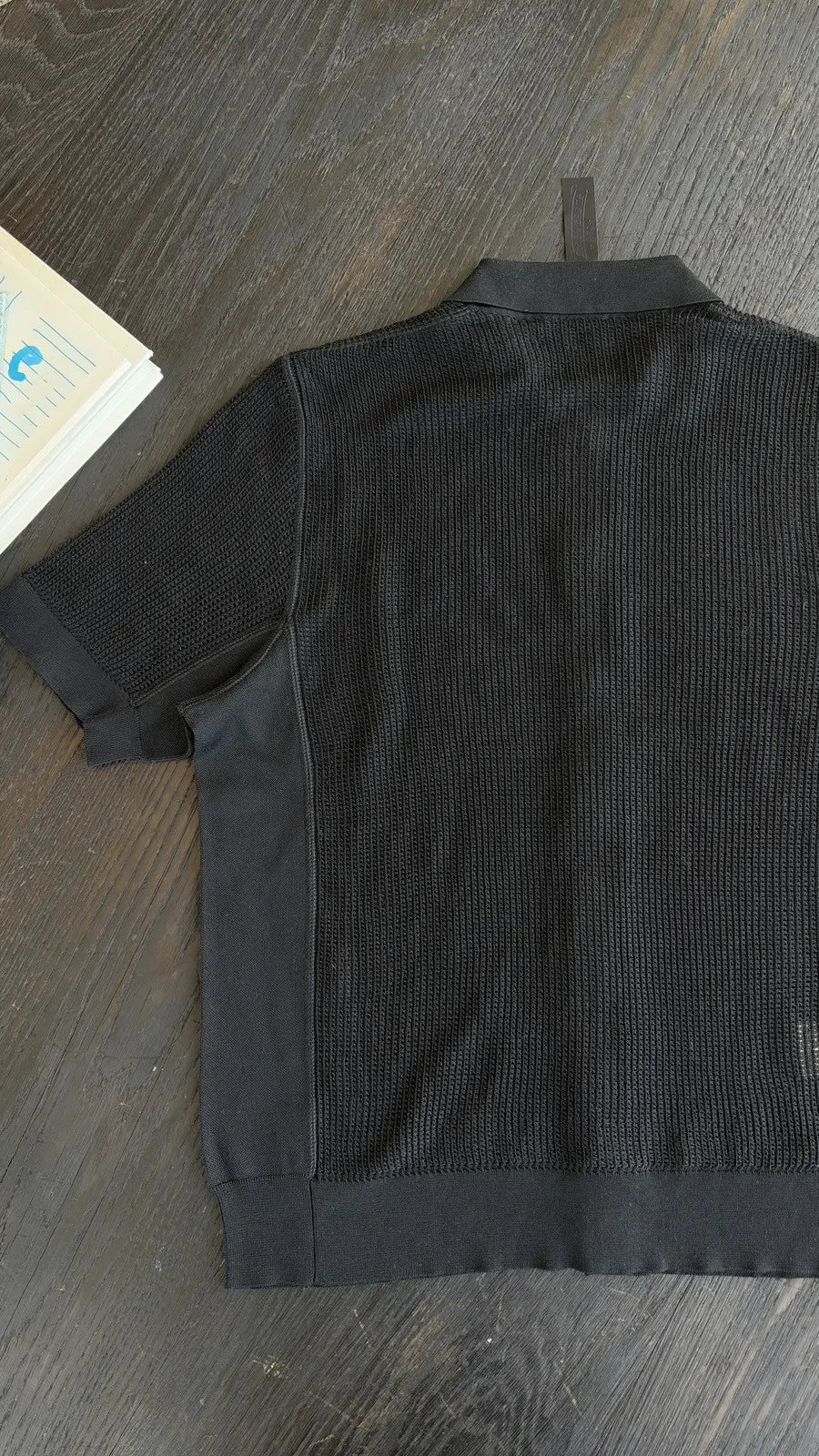 Chrome Hearts Knitted Short-Sleeve Button-Up Polo Shirt Size L Chrome Hearts