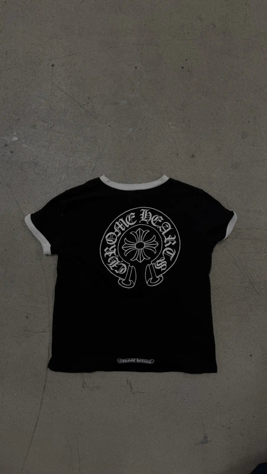 Chrome Hearts Horseshoe Logo Ringer T-Shirt