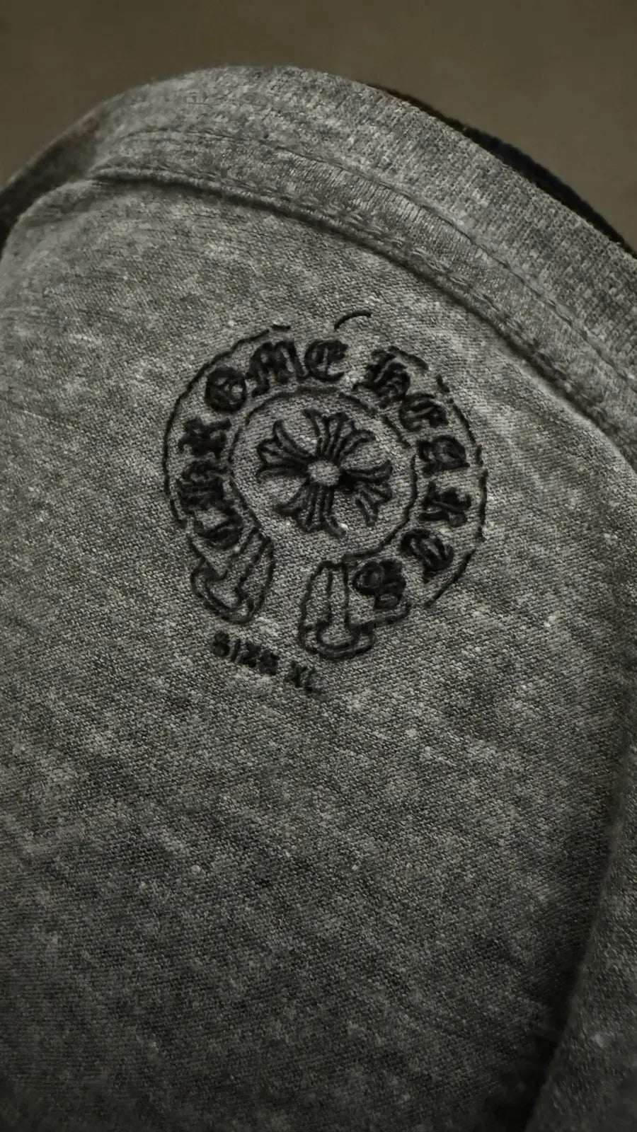 Chrome Hearts Grey & Blue Cross Logo T-shirt