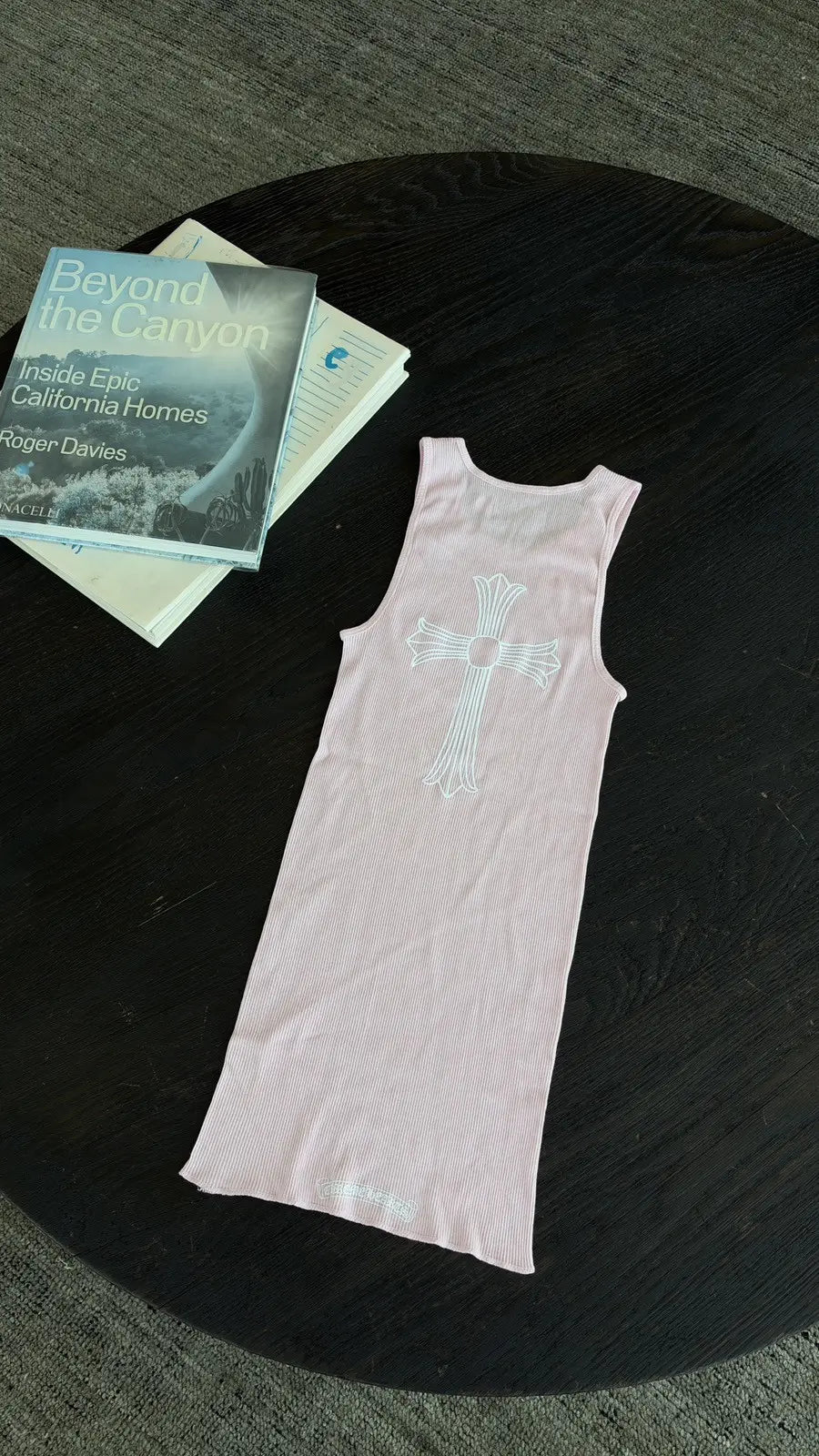 Chrome Hearts Pink T-Bar Script Rib Tank Top Size S Chrome Hearts