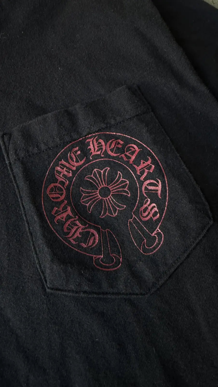 2000s Chrome Hearts Red Floral Horseshoe LS Tee
