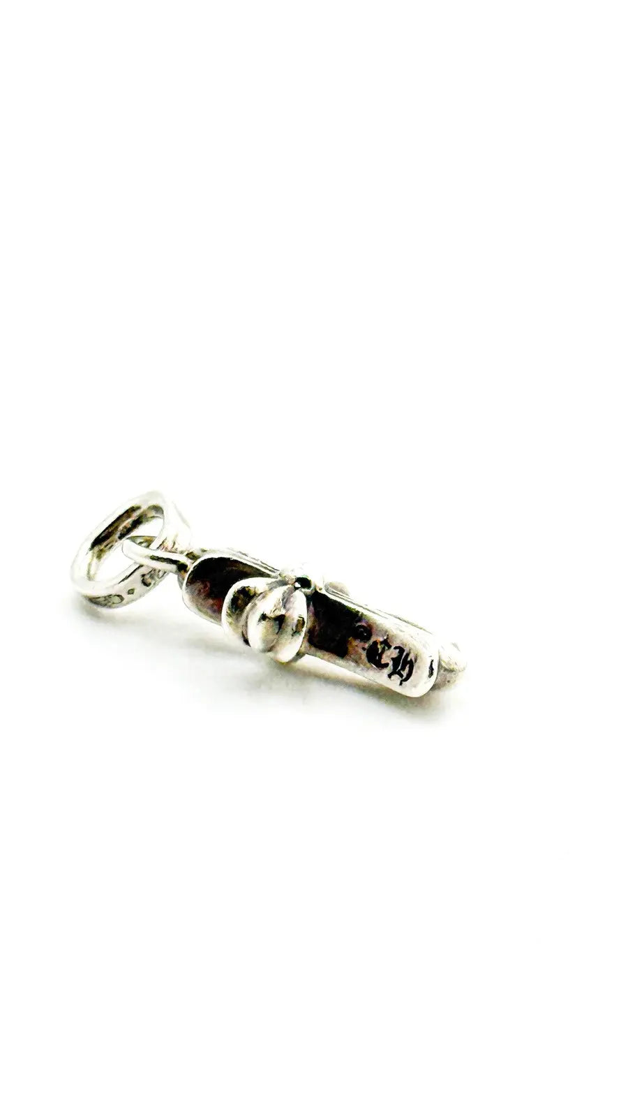 Chrome Hearts Silver Ch Cross Baby Fat Pendant