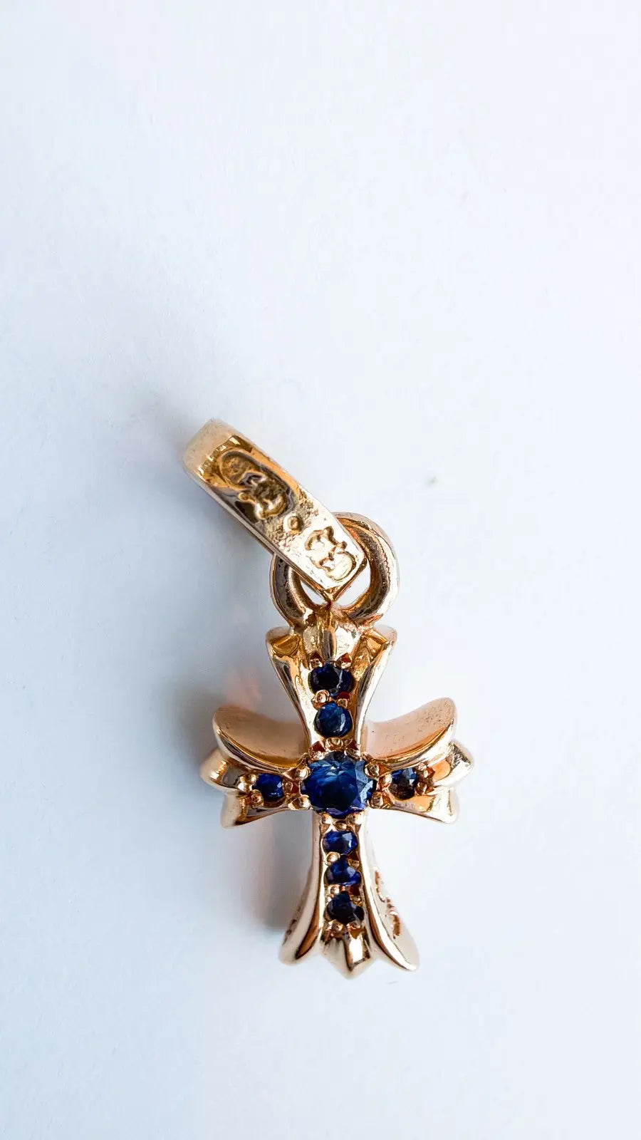 Chrome Hearts 22K Gold Baby Fat Cross Charm Pendant Chrome Hearts