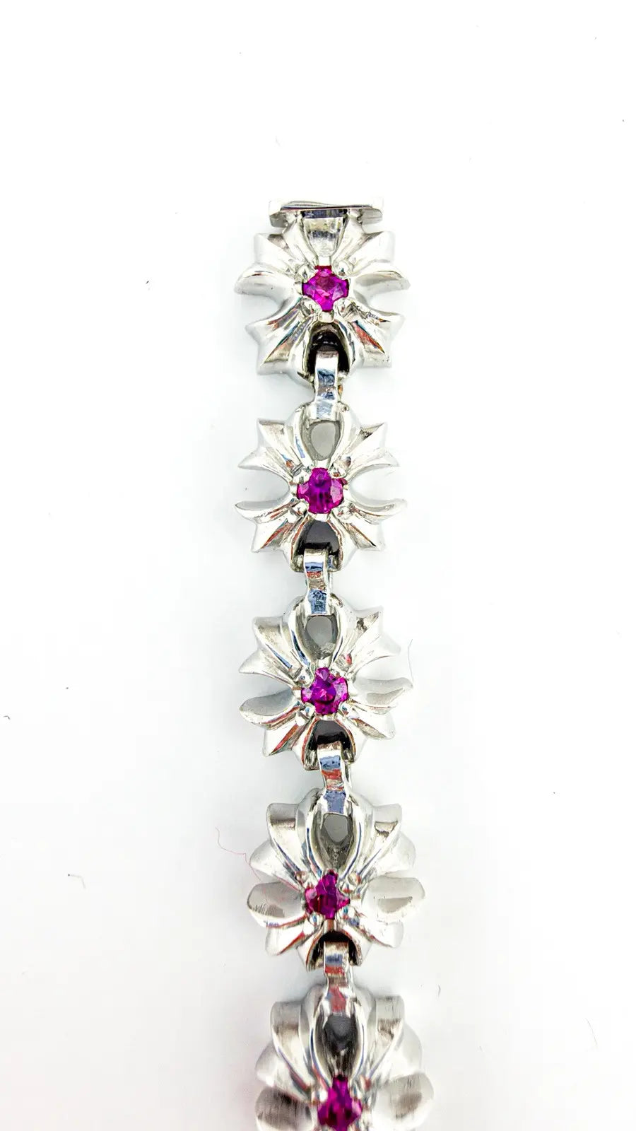 Chrome Hearts 18K White Gold Tiny Plus Link Bracelet Chrome Hearts