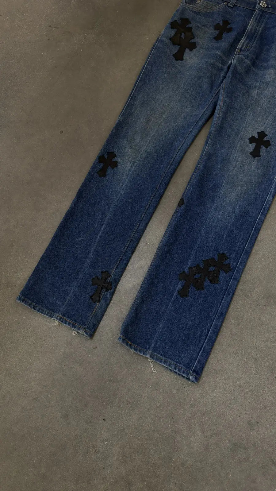 Chrome Hearts Levi's 517 Black Cross Patch Jeans