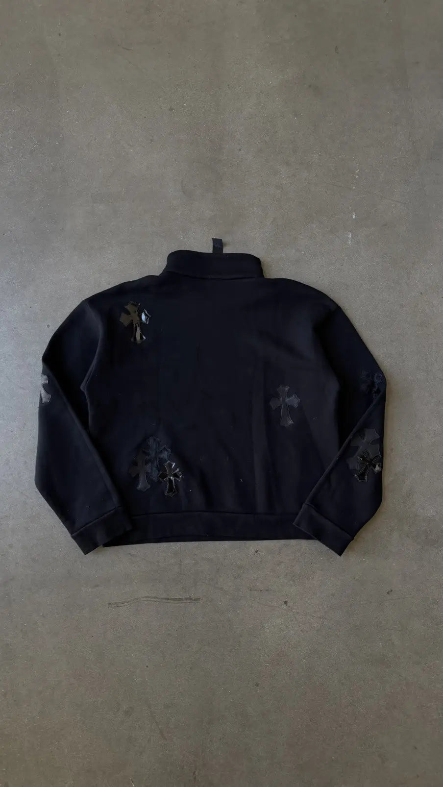 Chrome Hearts Cross Patch Quarter Zip Sweatshirt